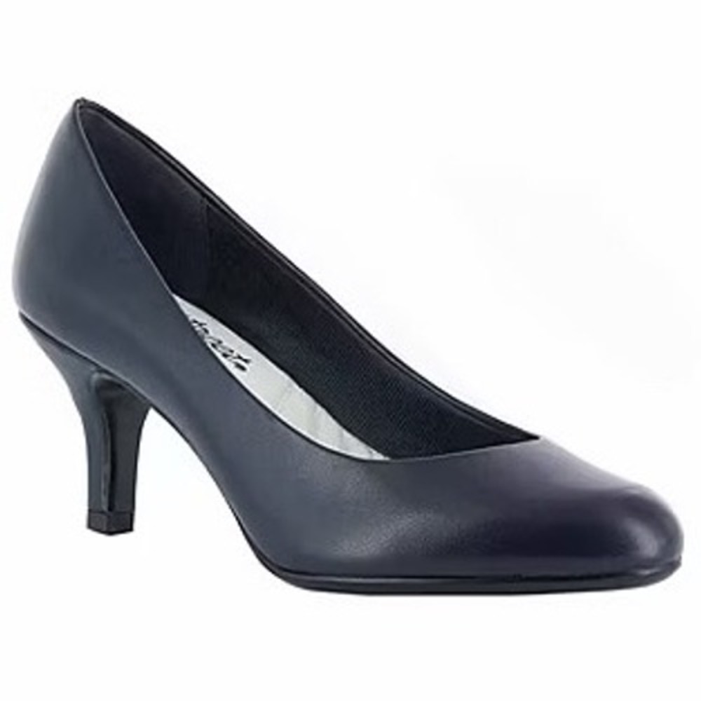 Easy Street Passion Navy Blue Round Toe Comfort Heels Shoes Size 9M